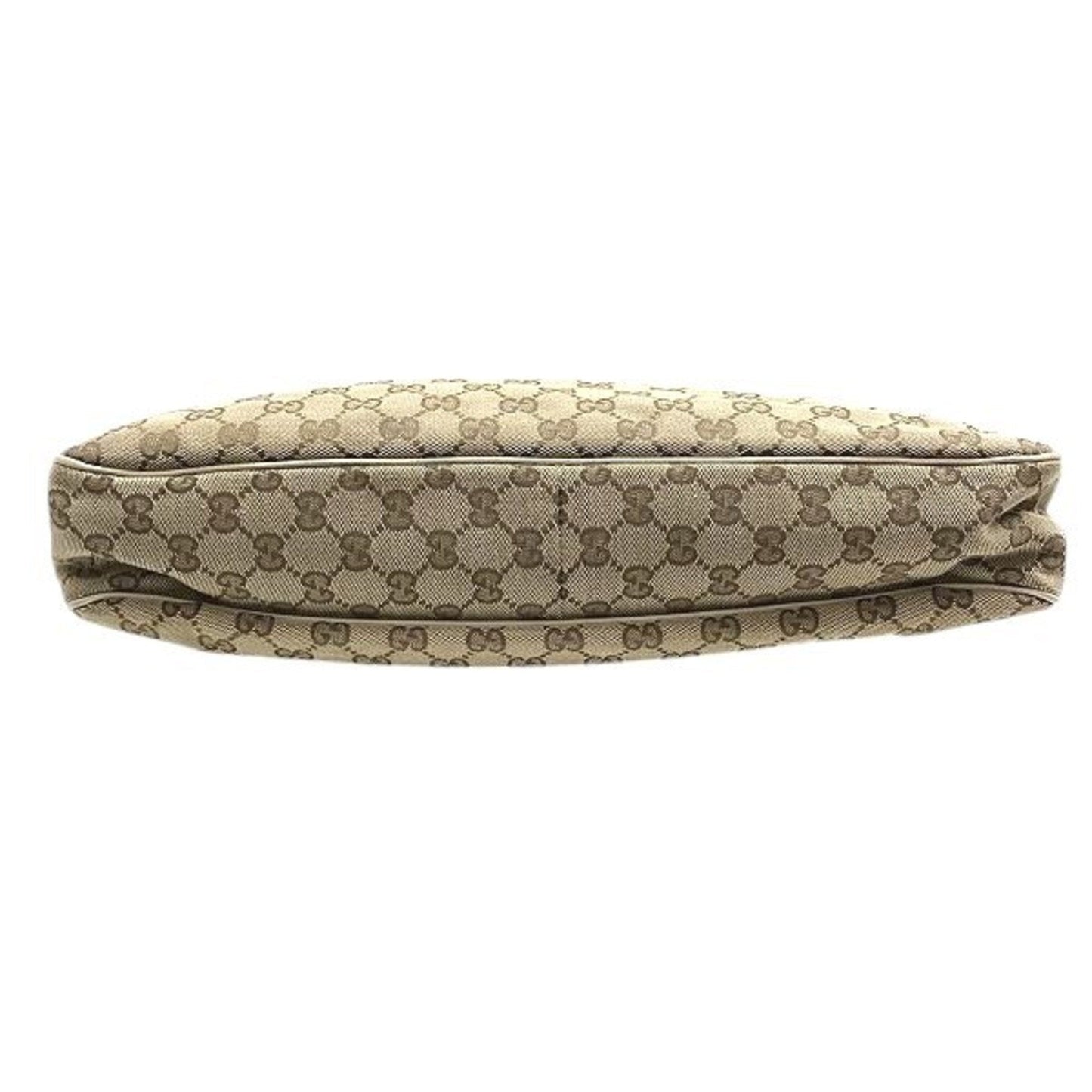 Gucci Beige Ivory Canvas Leather Handbag Tote Bag