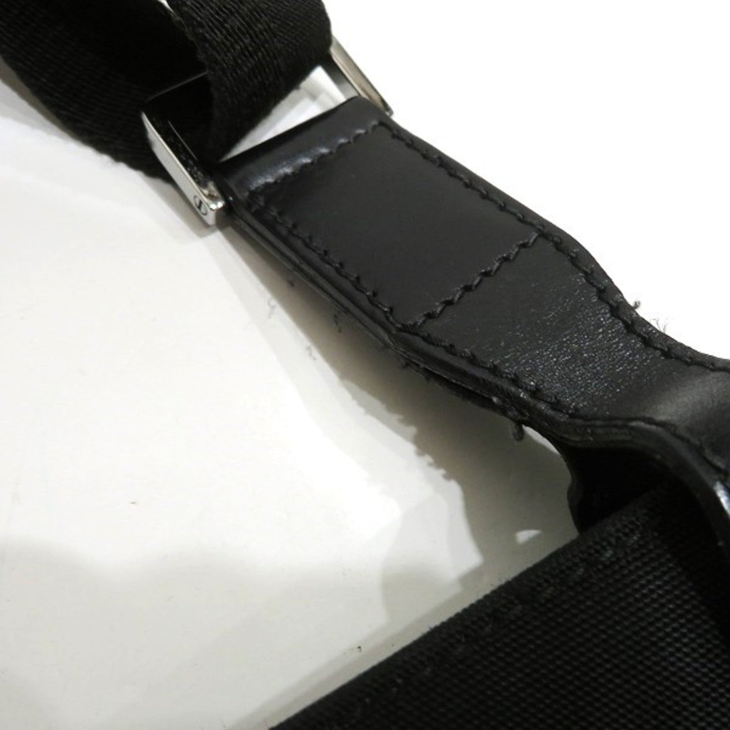 Gucci Black Canvas Leather Shoulder Bag