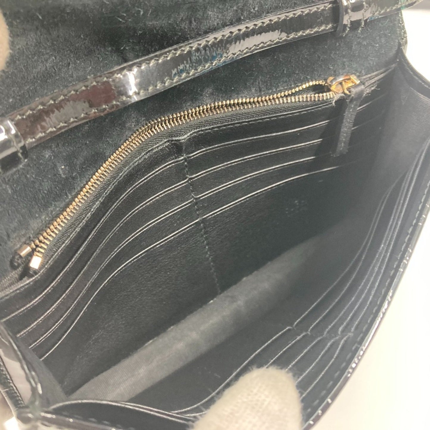 Gucci Black Patent Leather Shoulder Bag