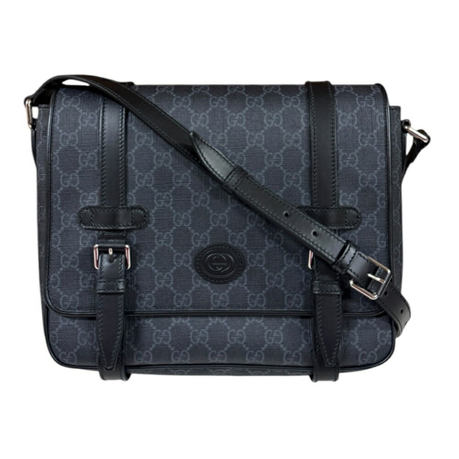 Gucci Black Gg Supreme Canvas Shoulder Bag ()