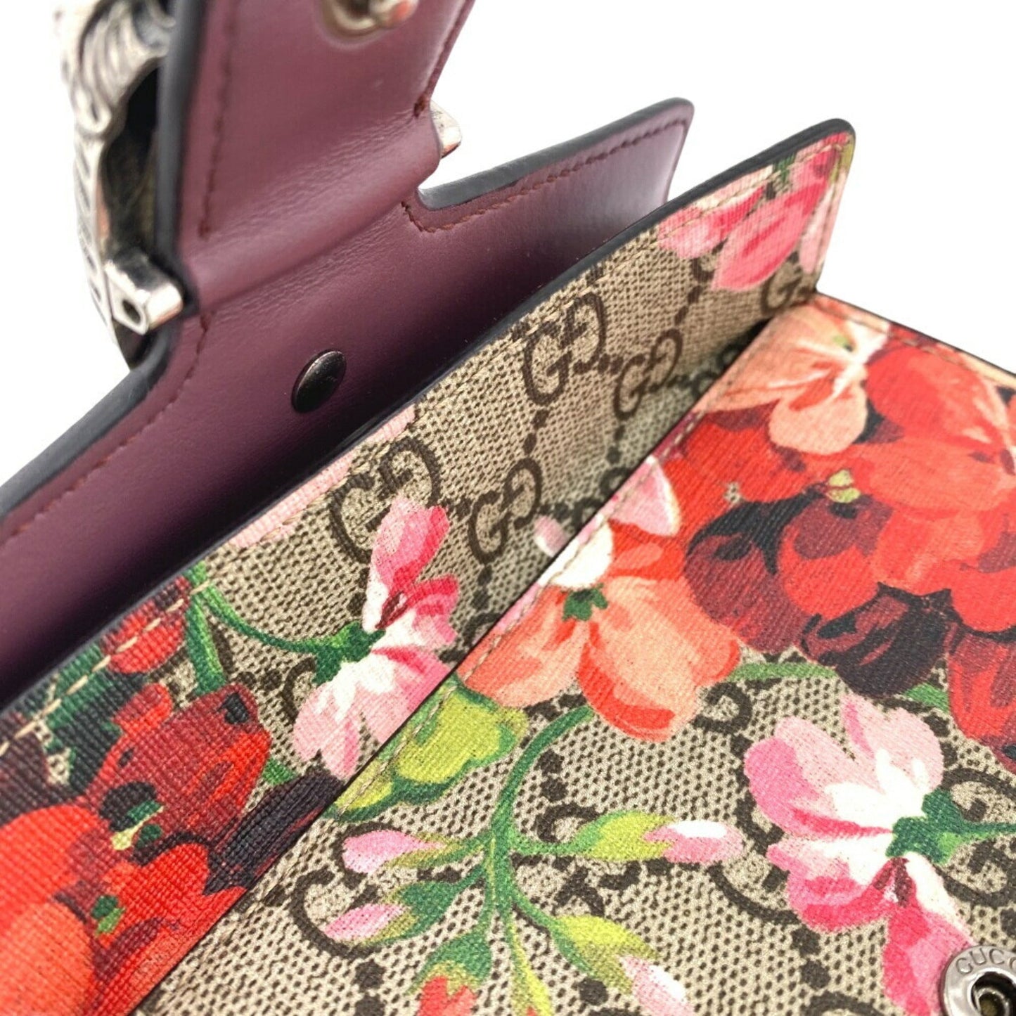 Gucci Beige Red Color Pvc Suede Shoulder Bag