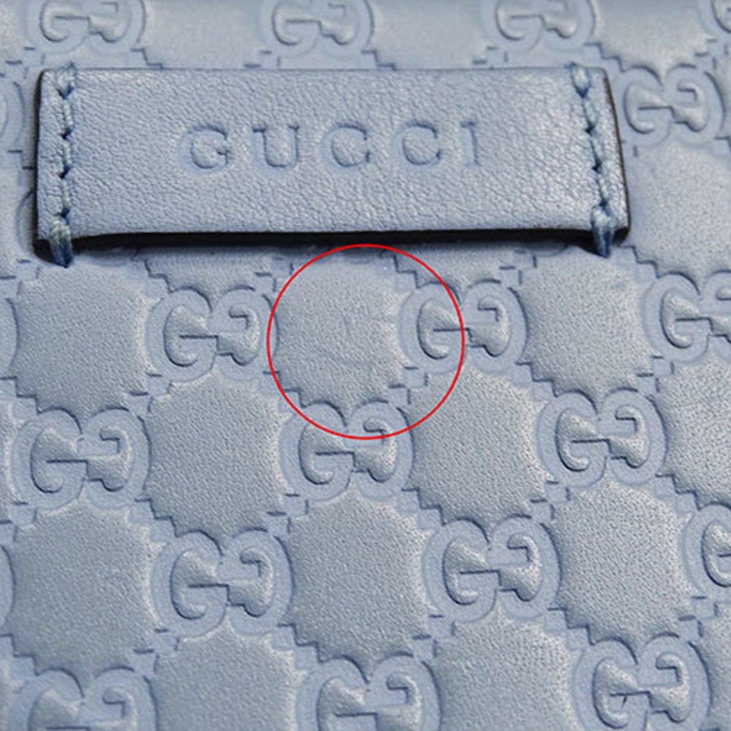 Gucci Light Blue Leather Wallet (Bi-Fold)