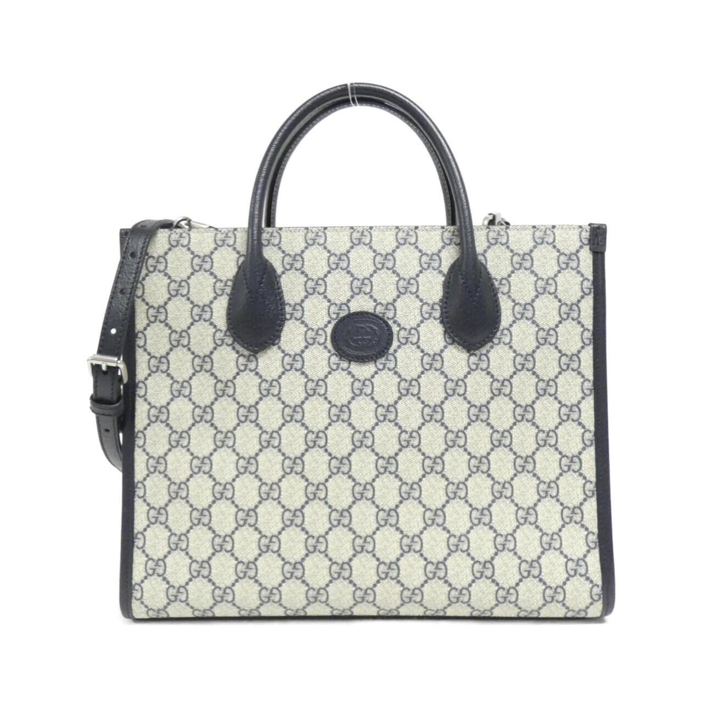 Gucci Beige Blue Gg Supreme Leather Handbag ()