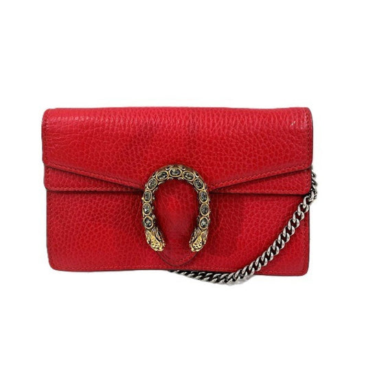 Gucci Red Color Leather Shoulder Bag ()