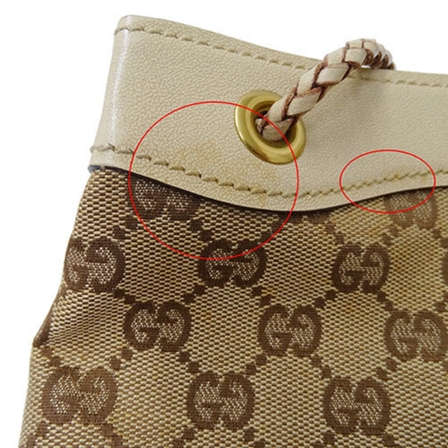 Gucci Beige Gg Canvas Handbag Shoulder Bag