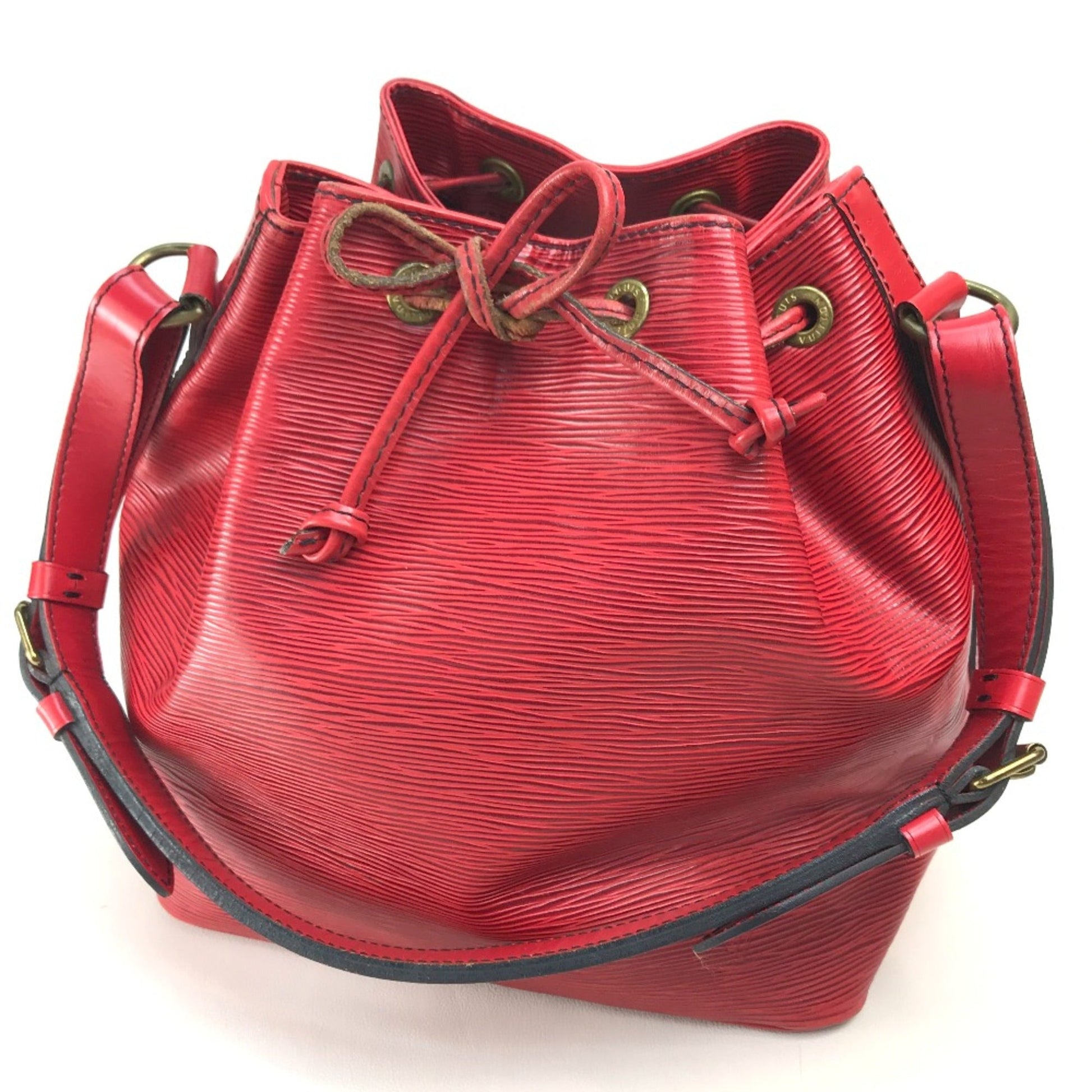 Louis Vuitton Red Leather Shoulder Bag ()