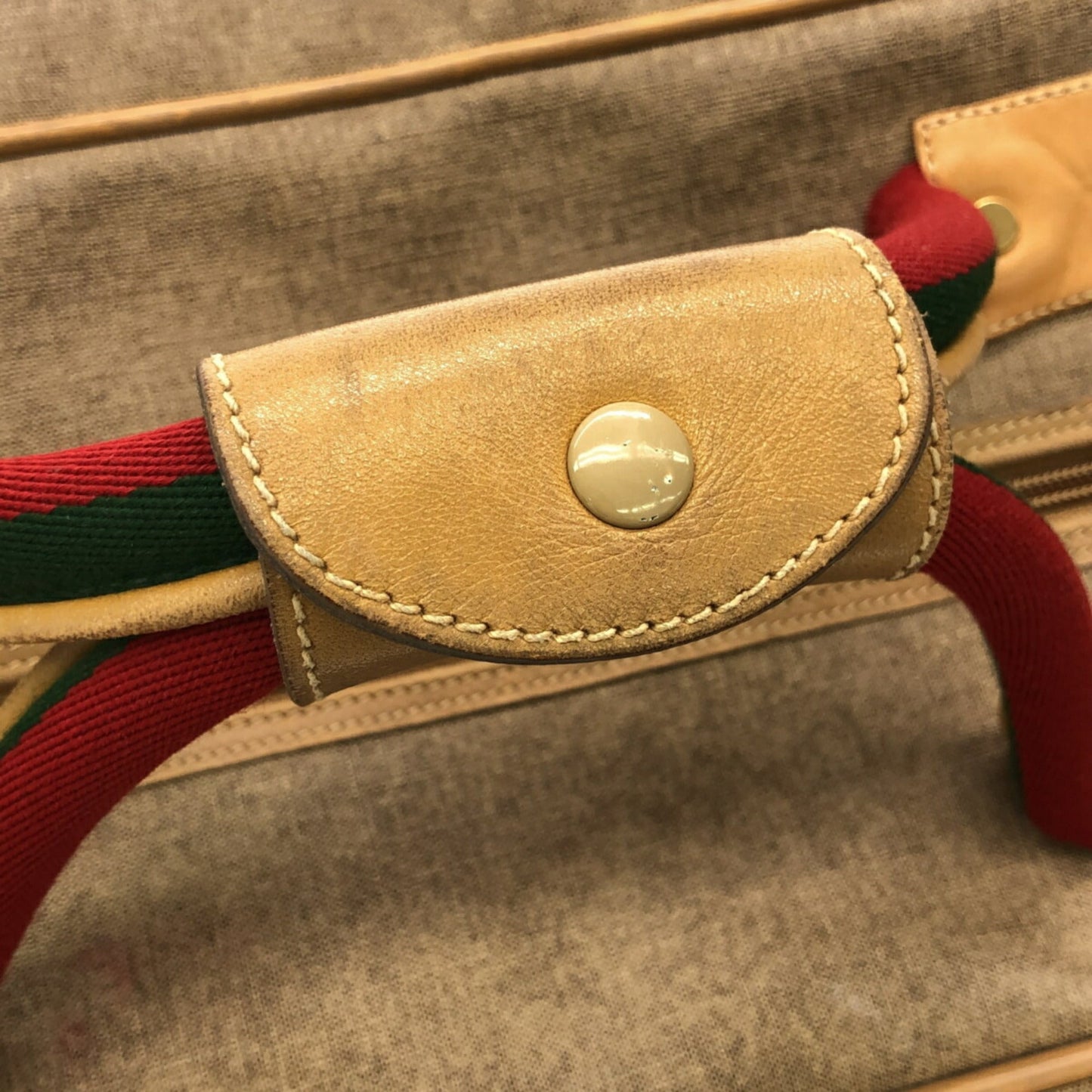 Gucci Beige Pvc Boston Bag