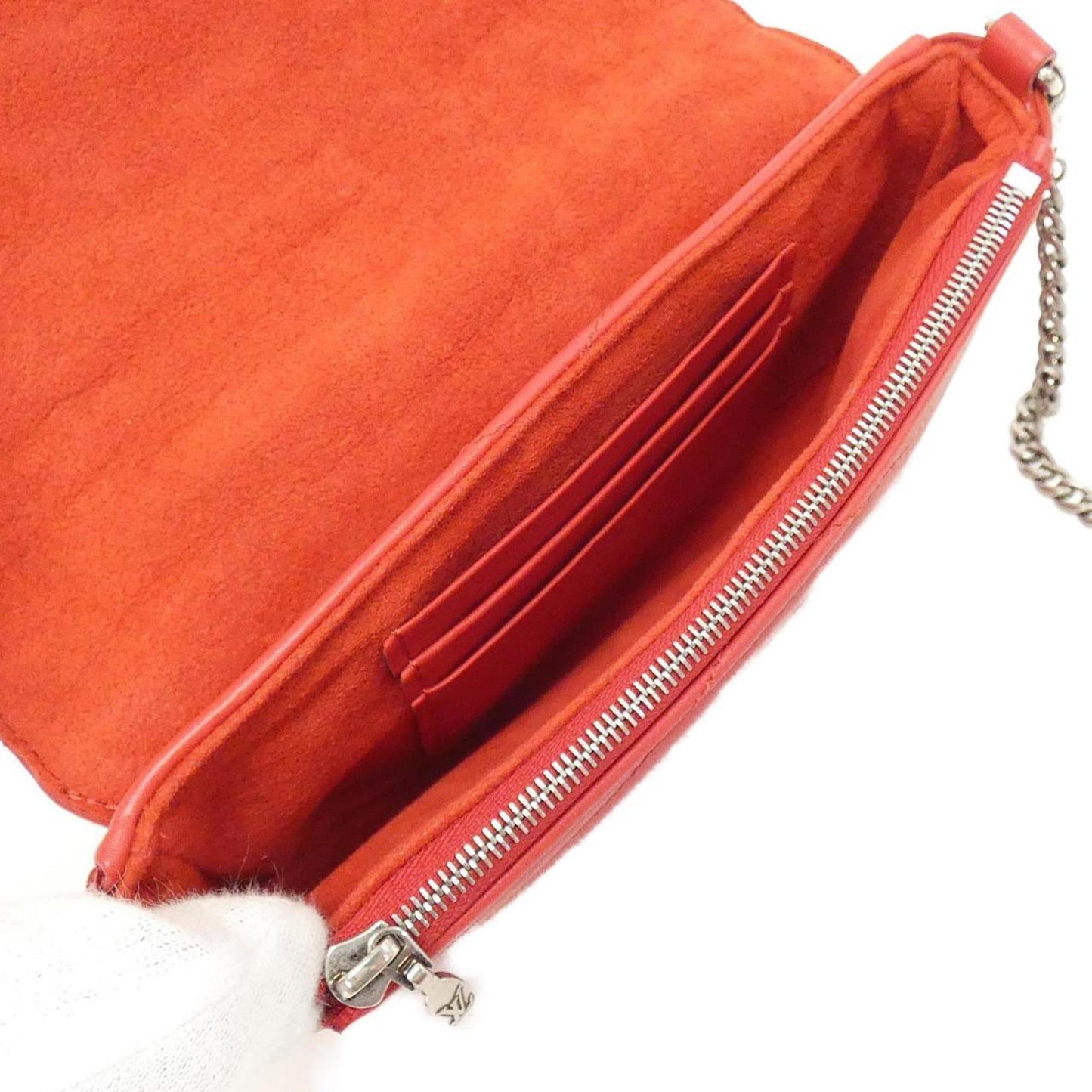 Louis Vuitton Silver Leather Shoulder Bag