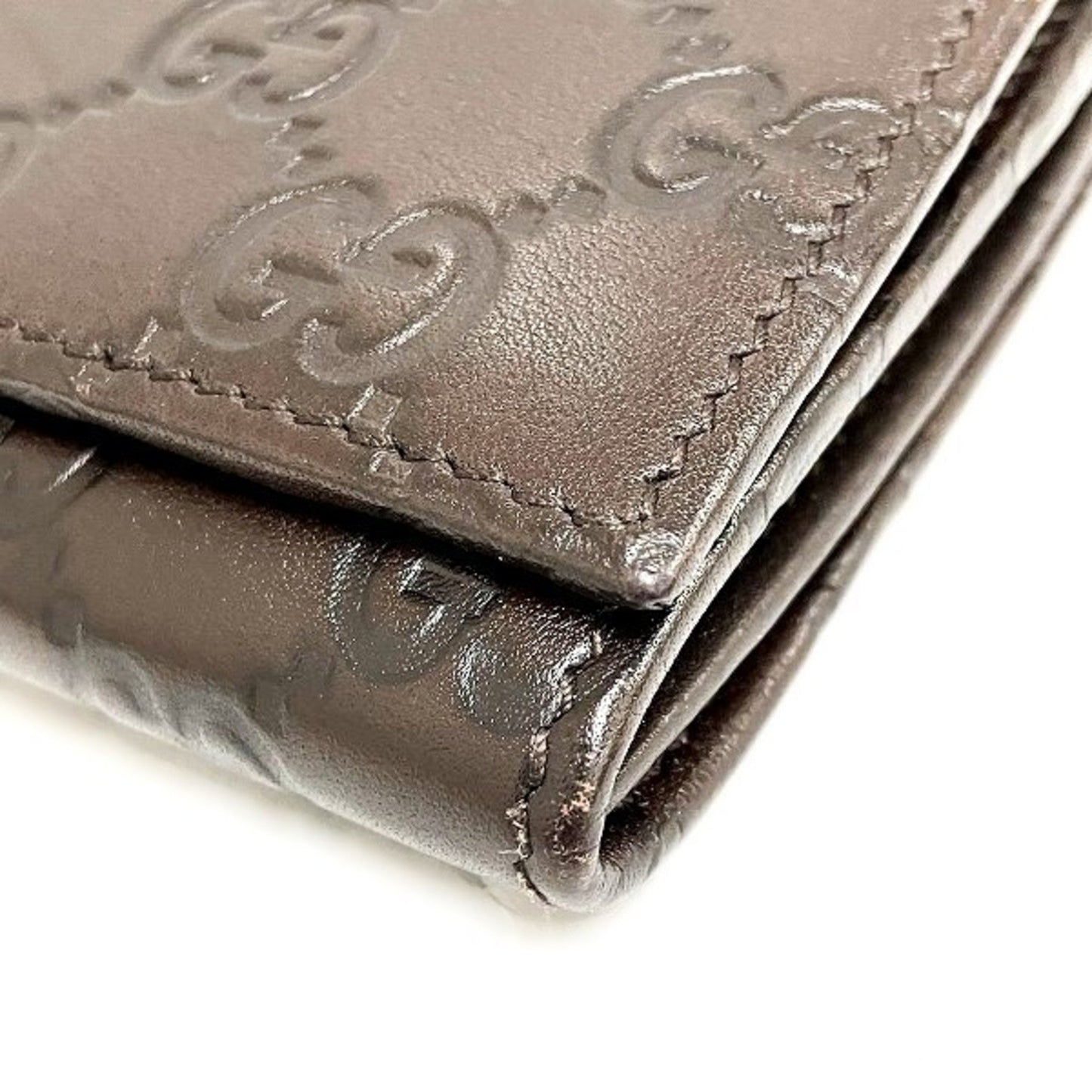 Gucci Dark Brown Leather Coin Purse/Coin Case