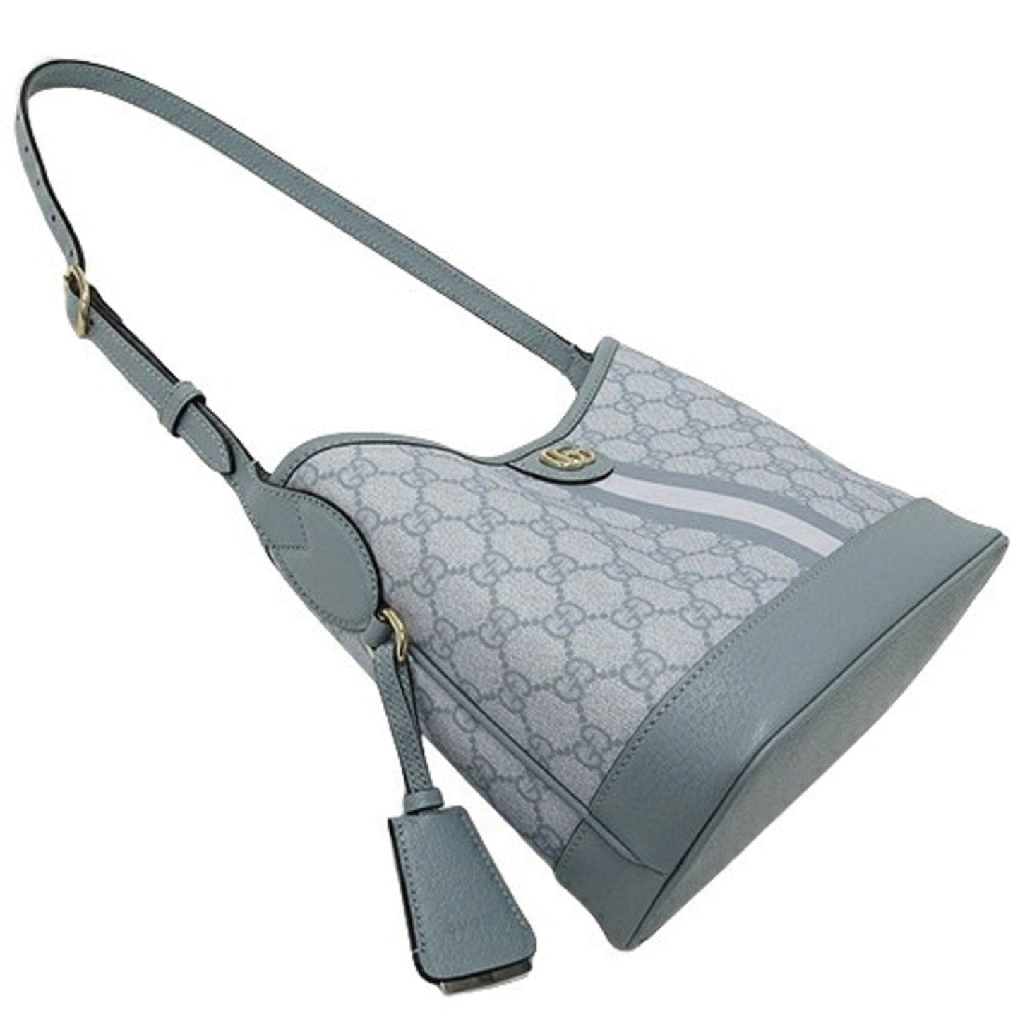 Gucci Blue Light Blue Gg Supreme Canvas Shoulder Bag