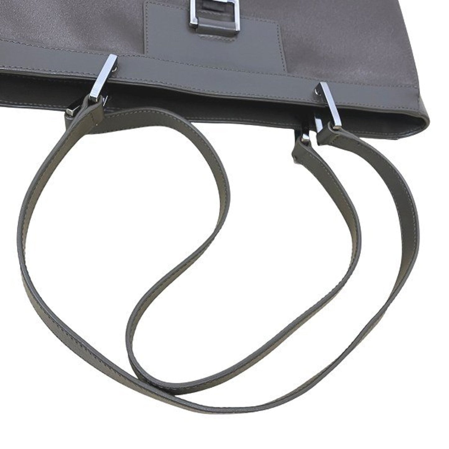 Gucci Khaki Leather Canvas Handbag Shoulder Bag