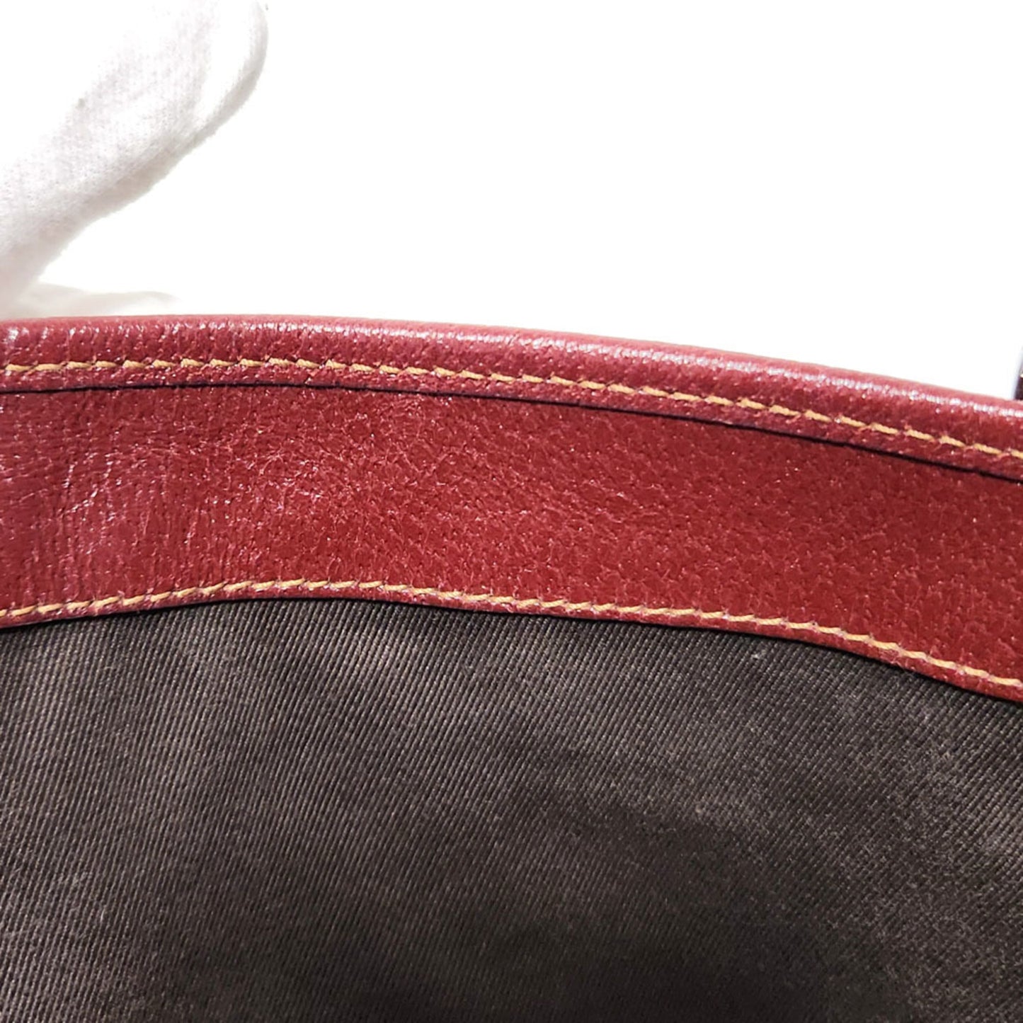 Gucci Gg Canvas Beige Red Color Gg Canvas Handbag Tote Bag