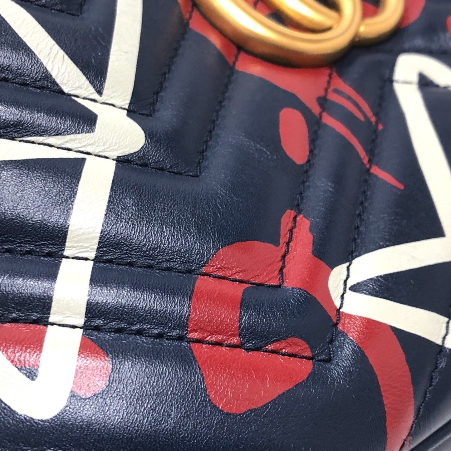Gucci Blue Leather Shoulder Bag