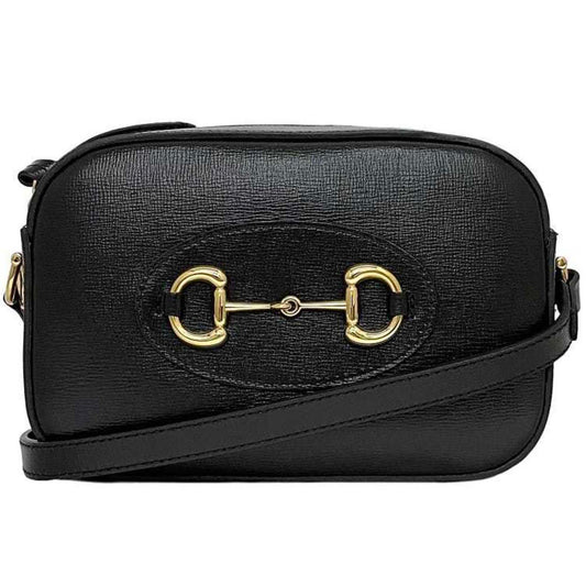 Gucci Horsebit Black Leather Pochette Shoulder Bag ()