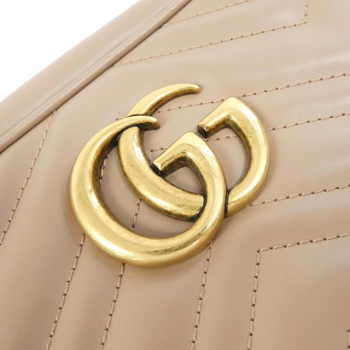 Gucci Gg Marmont Gold Quilting Shoulder Bag