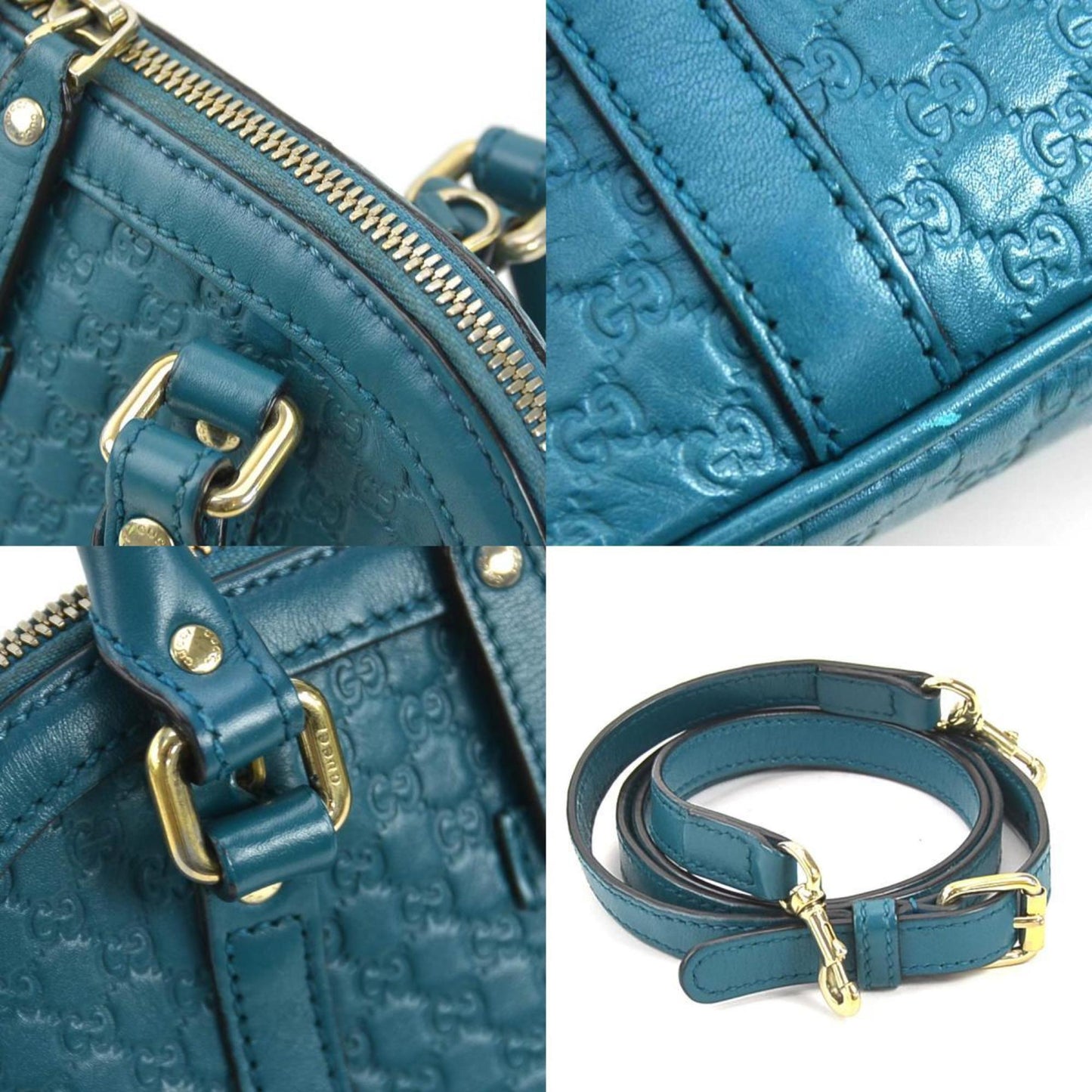 Gucci Teal Leather Handbag Shoulder Bag