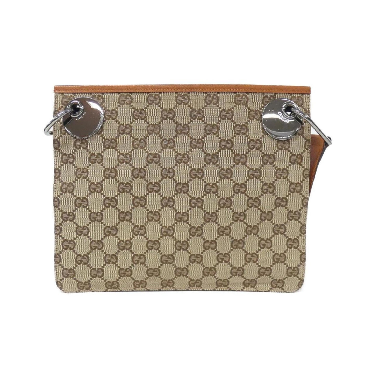 Gucci Beige Orange Gg Canvas Shoulder Bag ()
