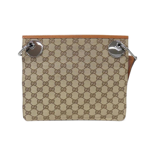 Gucci Beige Orange Gg Canvas Shoulder Bag ()