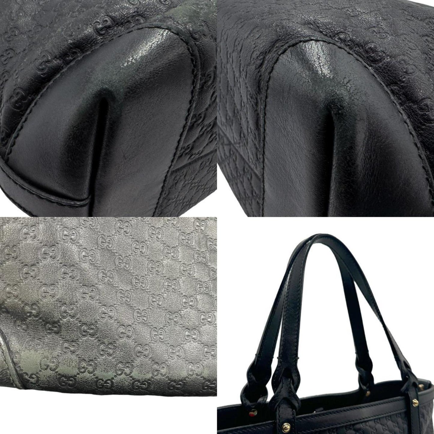 Gucci Black Leather Handbag Pouch