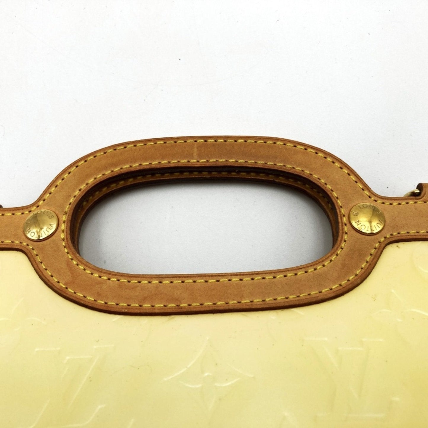 Louis Vuitton Gold Yellow Monogram Vernis Leather Handbag Shoulder Bag