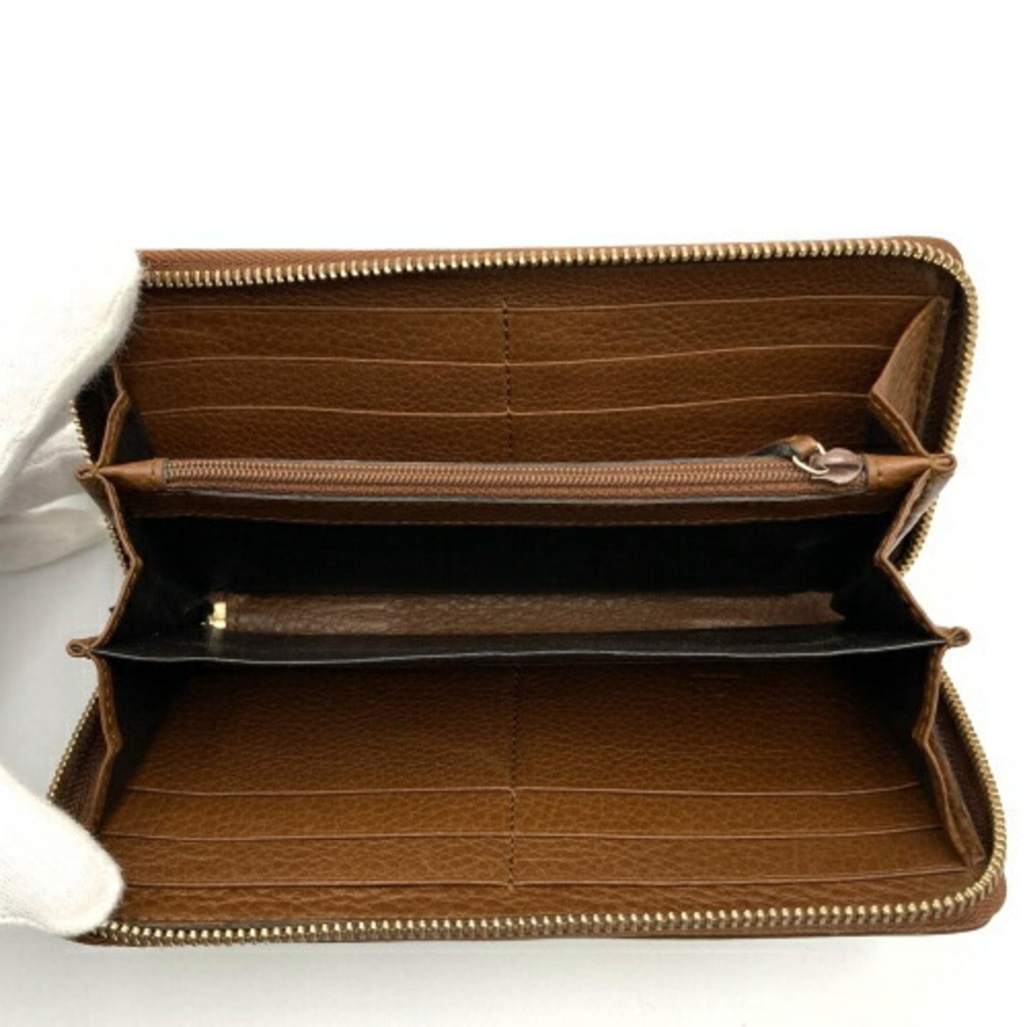 Gucci Brown Gg Canvas Long Wallet (Bi-Fold)