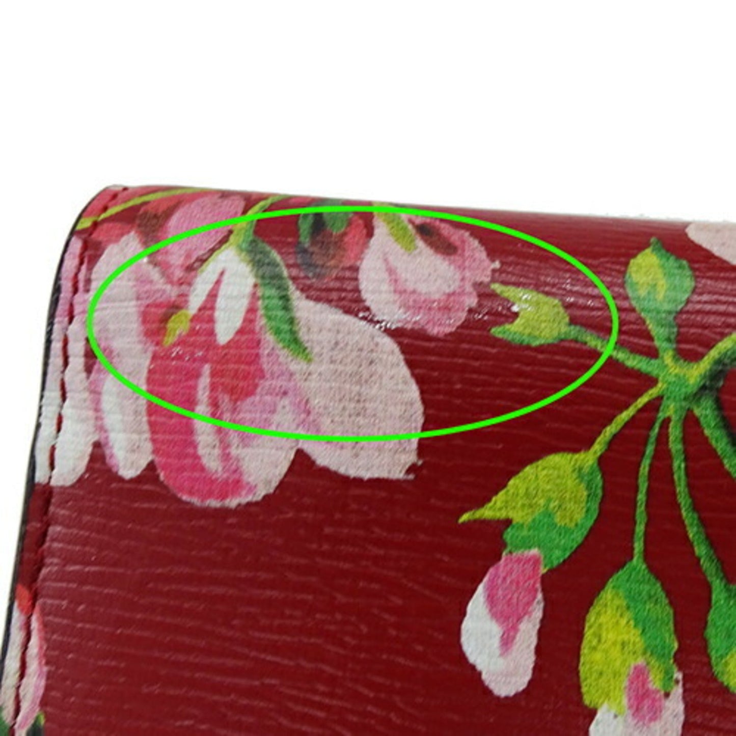 Gucci Red Color Leather Chain/Shoulder Wallet