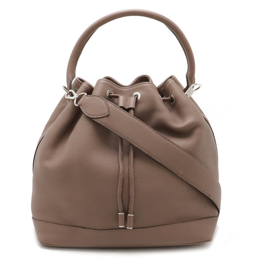 Louis Vuitton Brown Pink Leather Handbag Shoulder Bag ()