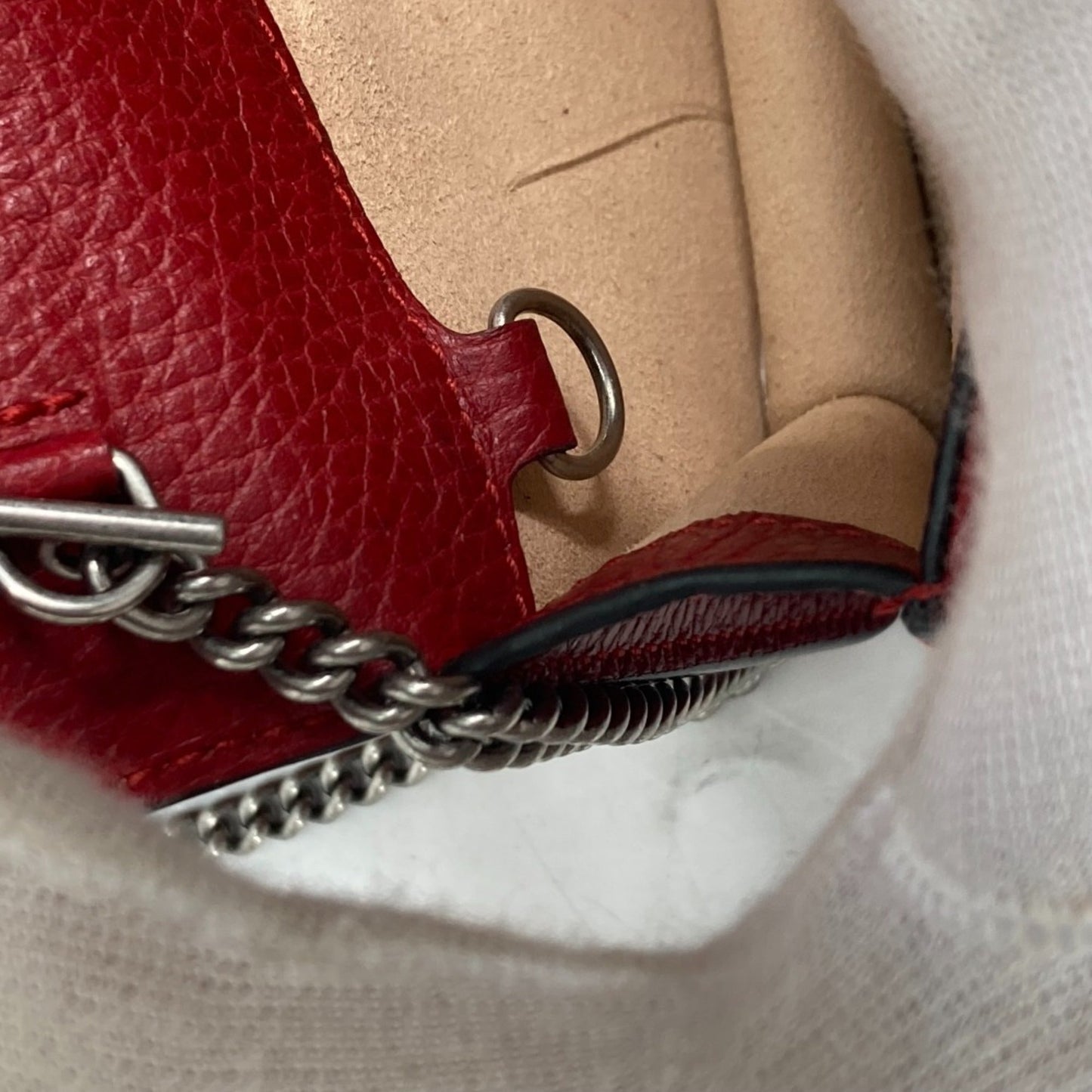 Gucci Red Leather Shoulder Bag