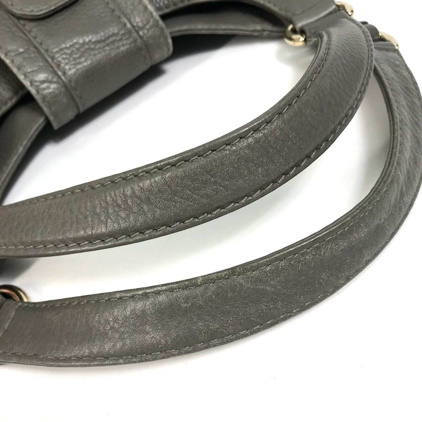 Gucci Gray Leather Tote Bag