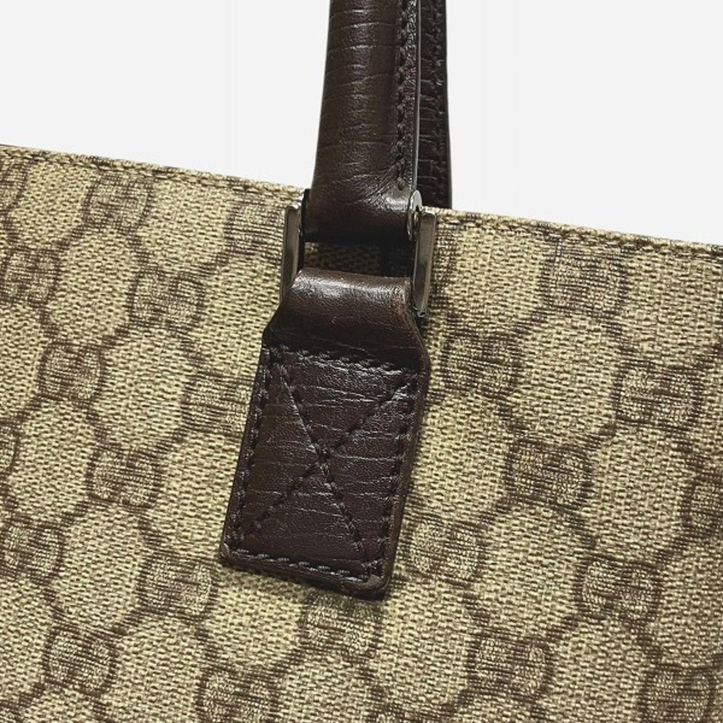 Gucci Brown Pvc Leather Tote Bag