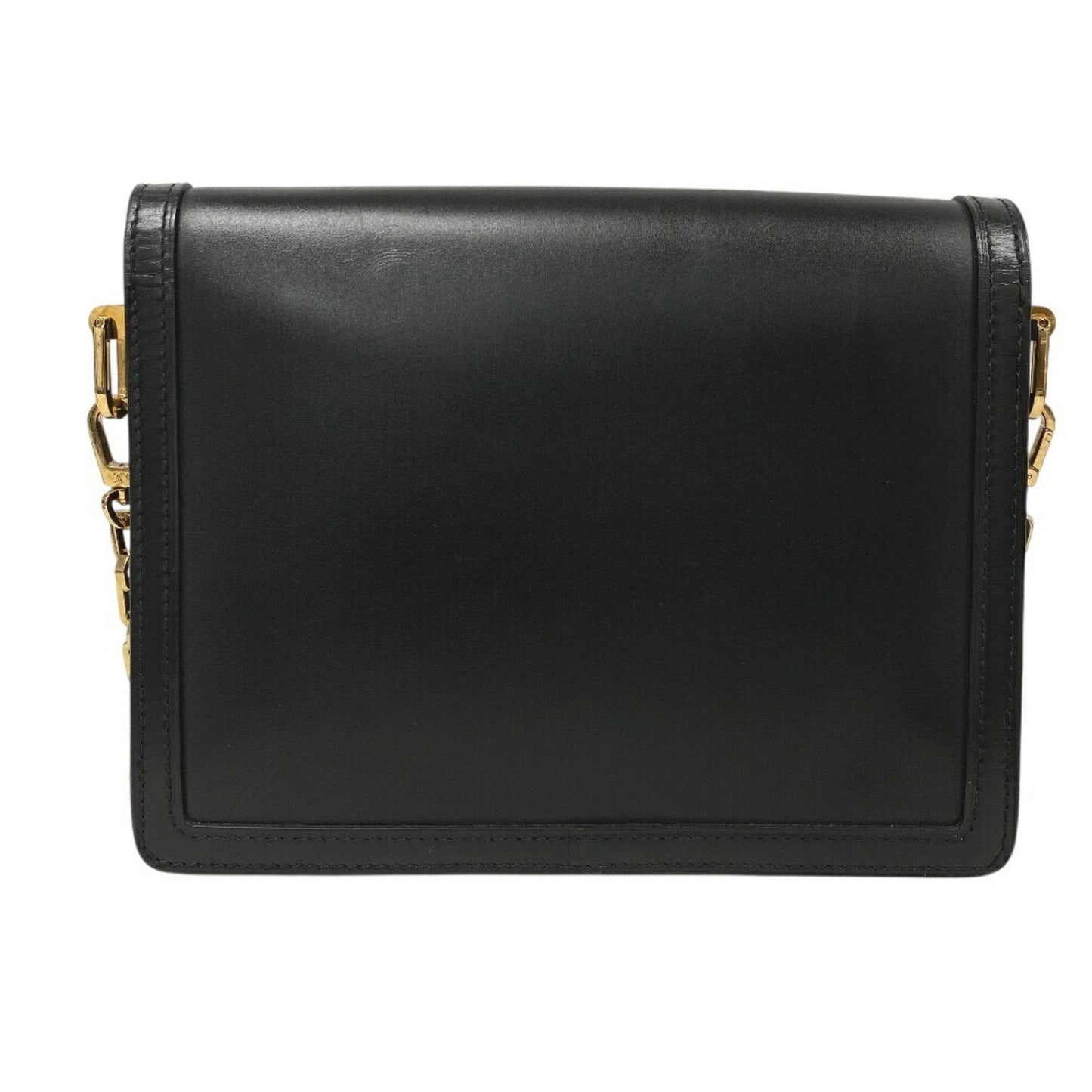 Louis Vuitton Black Gold Leather Shoulder Bag