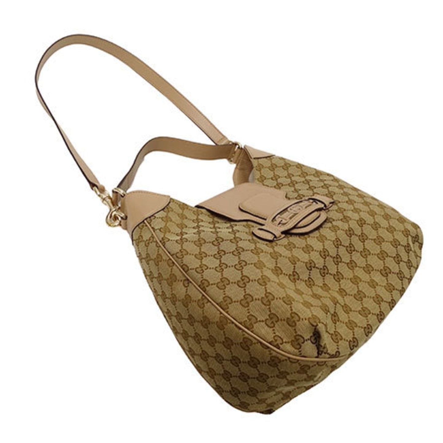 Gucci Beige Pink Gg Canvas Leather Handbag Shoulder Bag