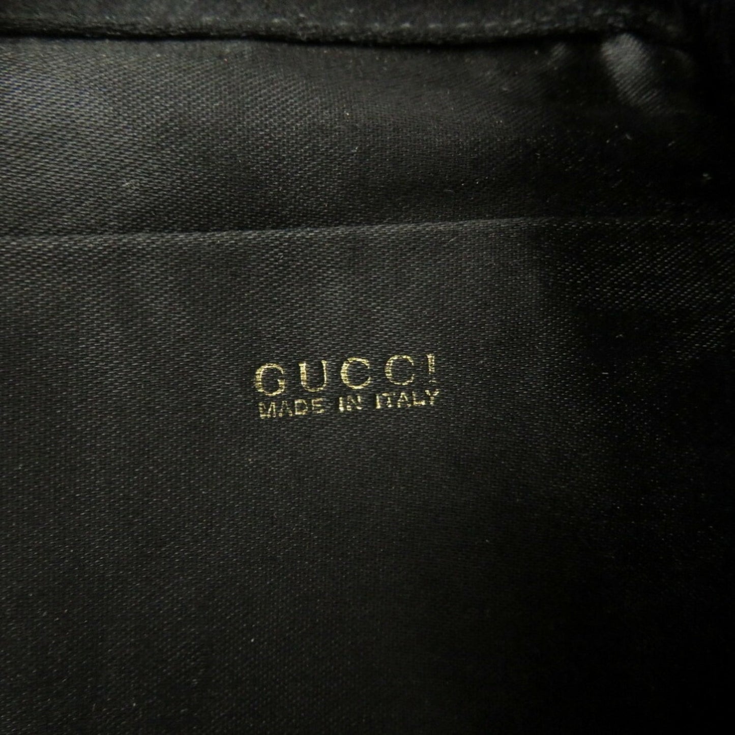Gucci Black Bamboo Satin Backpack