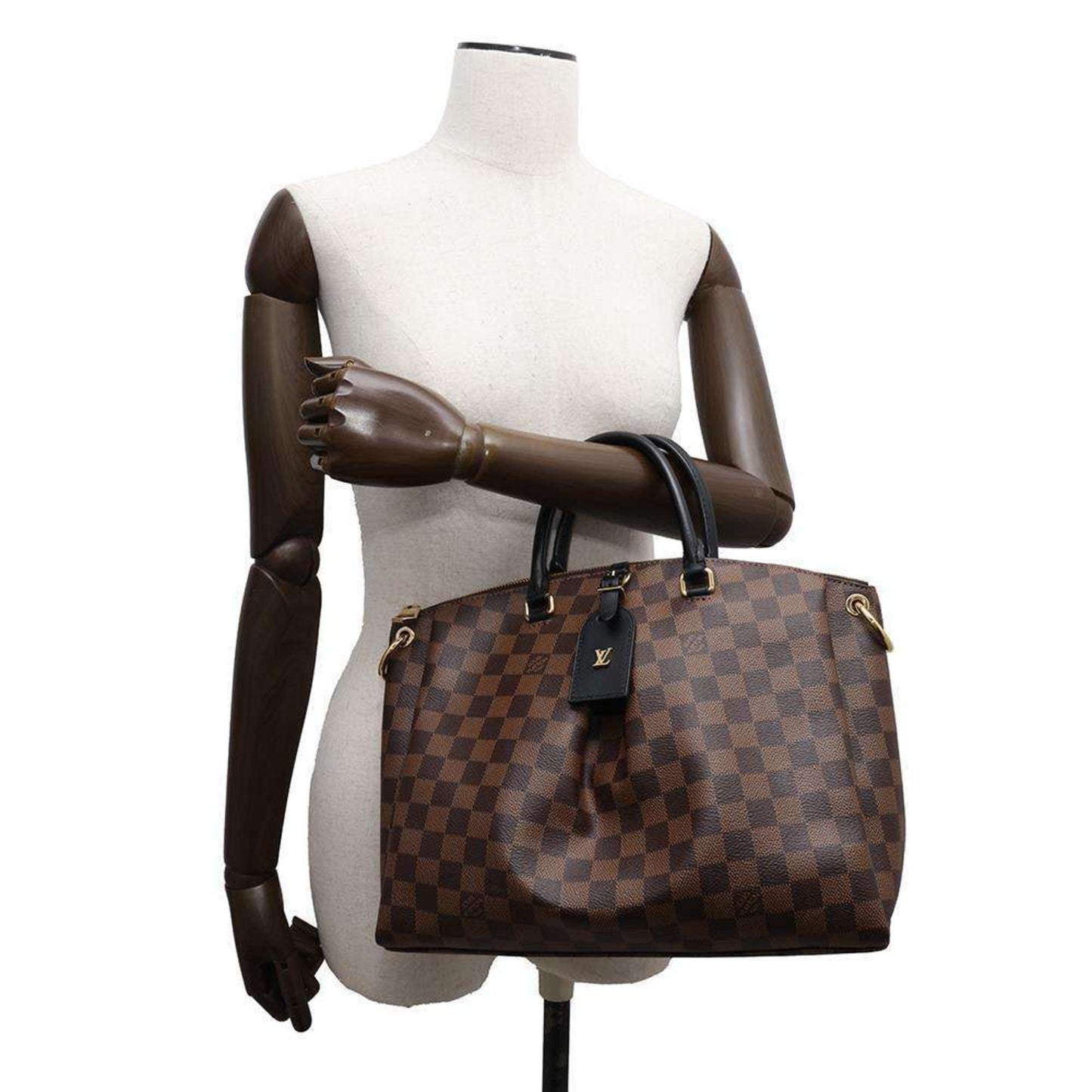 Louis Vuitton Black Damier Canvas Ebene Noir Damier Canvas Shoulder Bag Tote Bag