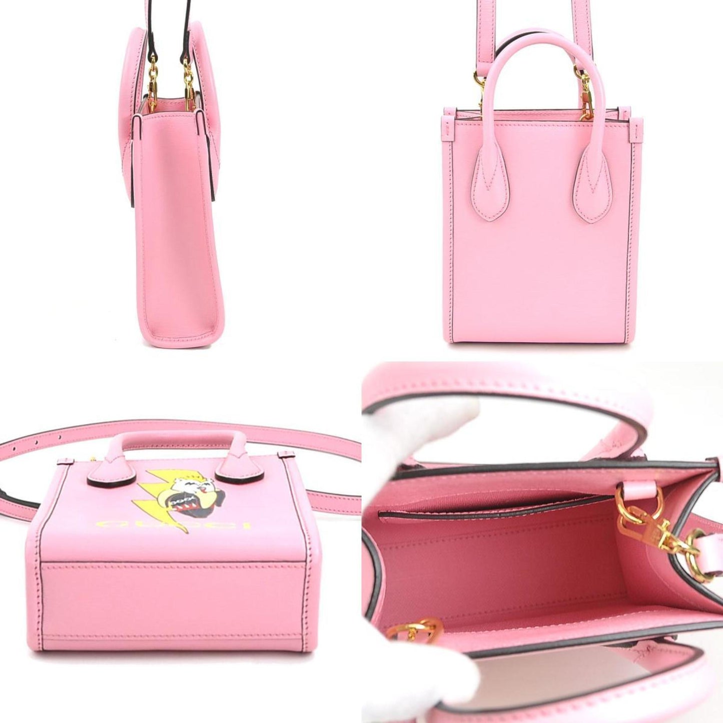 Gucci Pink Leather Handbag Shoulder Bag