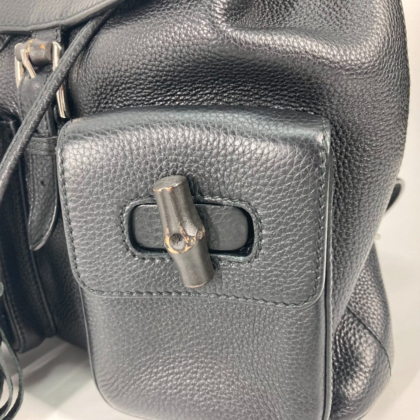 Gucci Black Leather Backpack