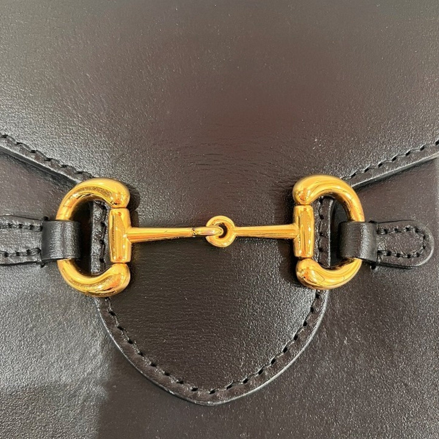 Gucci Horsebit Black Leather Shoulder Bag