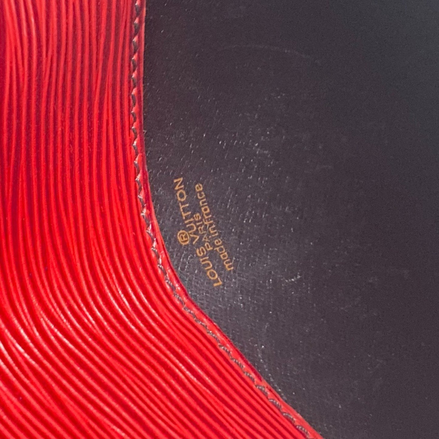Louis Vuitton Red Color Epi Leather Pochette Shoulder Bag