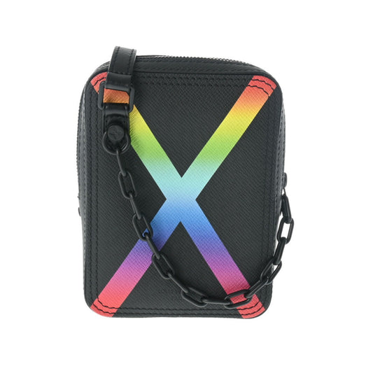 Louis Vuitton Noir Leather Shoulder Bag ()