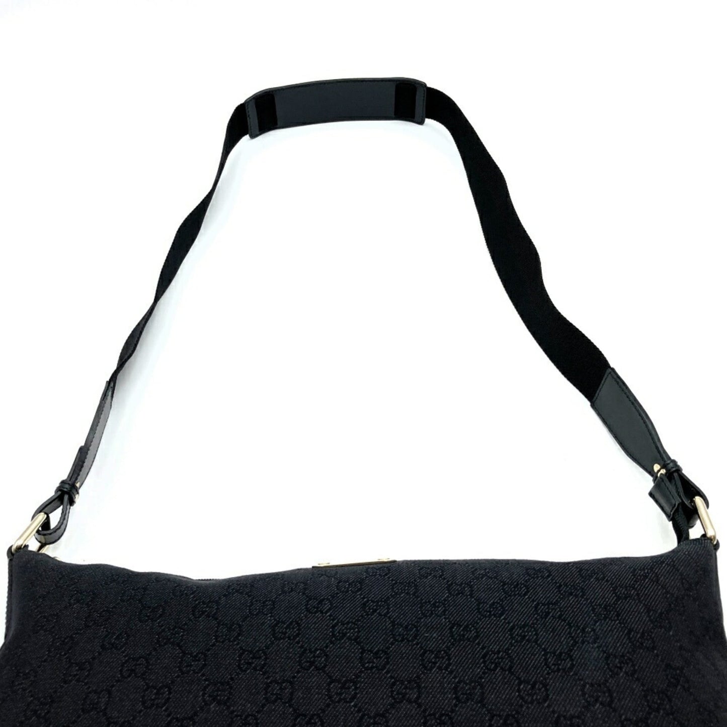 Gucci Black Gg Canvas Shoulder Bag Sling Bag