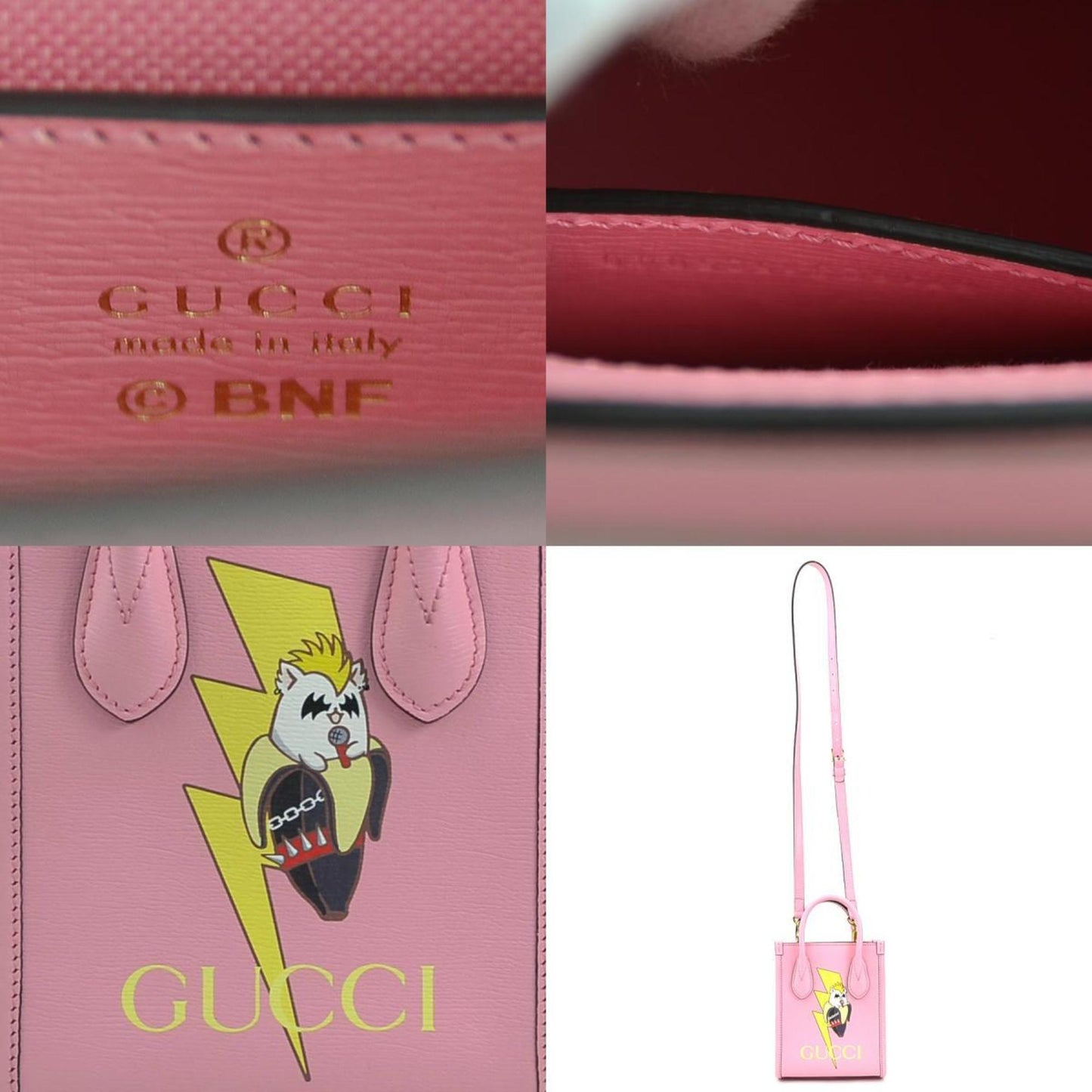 Gucci Pink Leather Handbag Shoulder Bag