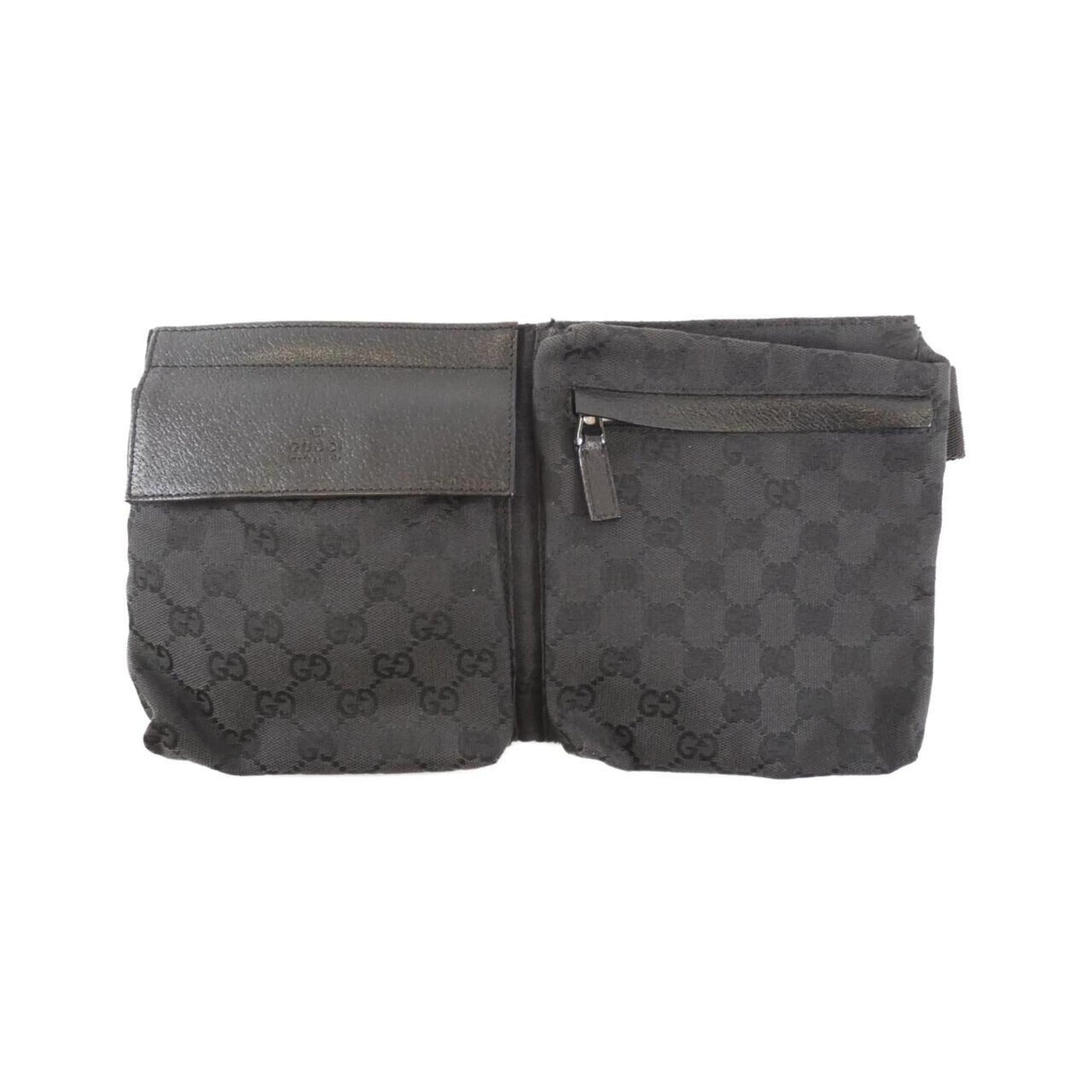 Gucci Black Gg Canvas Fanny Pack ()