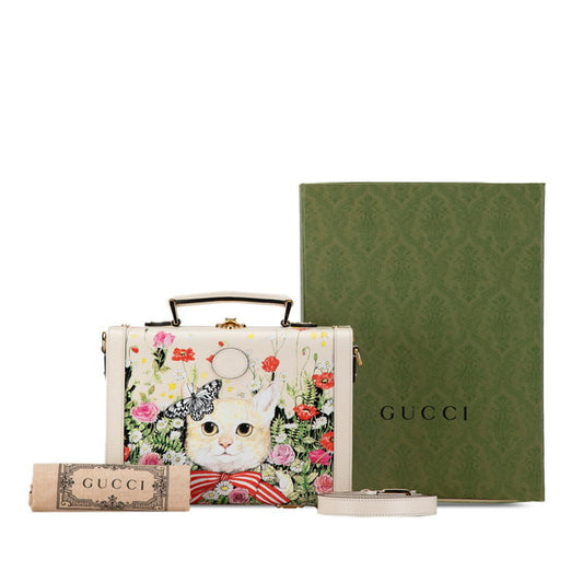 Gucci Ivory Multi-Color Leather Shoulder Bag ()