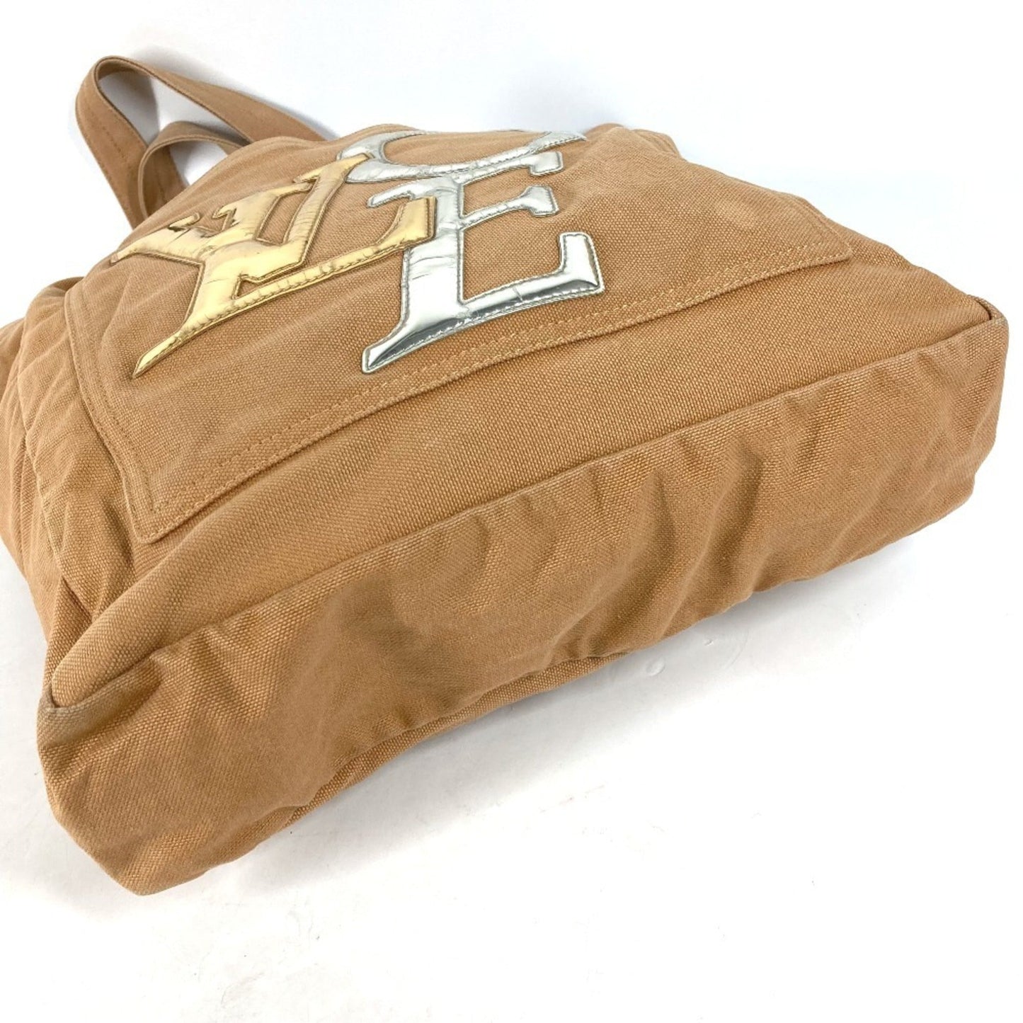 Louis Vuitton Brown Canvas Leather Shoulder Bag Tote Bag