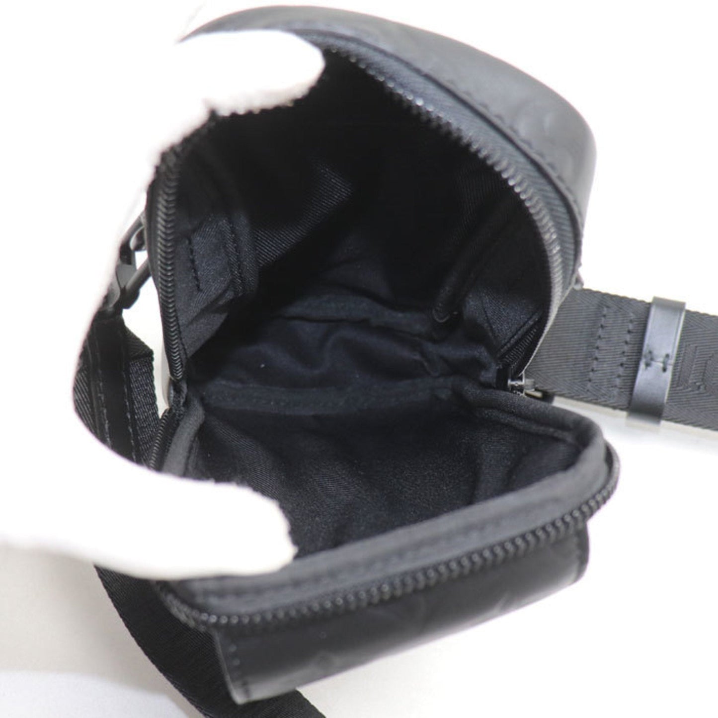 Louis Vuitton Black Monogram Shadow Leather Pouch Shoulder Bag