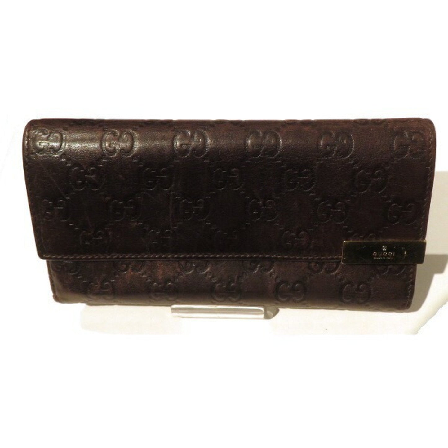 Gucci Dark Brown Leather Coin Purse/Coin Case ()