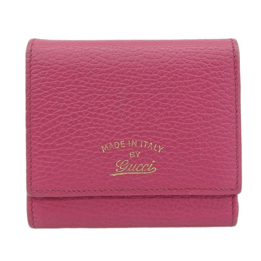 Gucci Pink Leather Wallet (Tri-Fold) ()