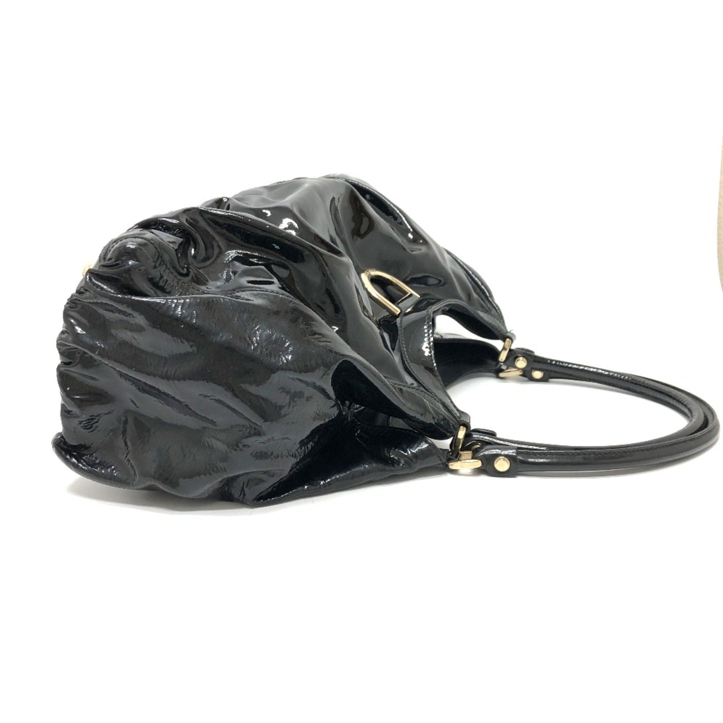 Gucci Black Patent Leather Tote Bag