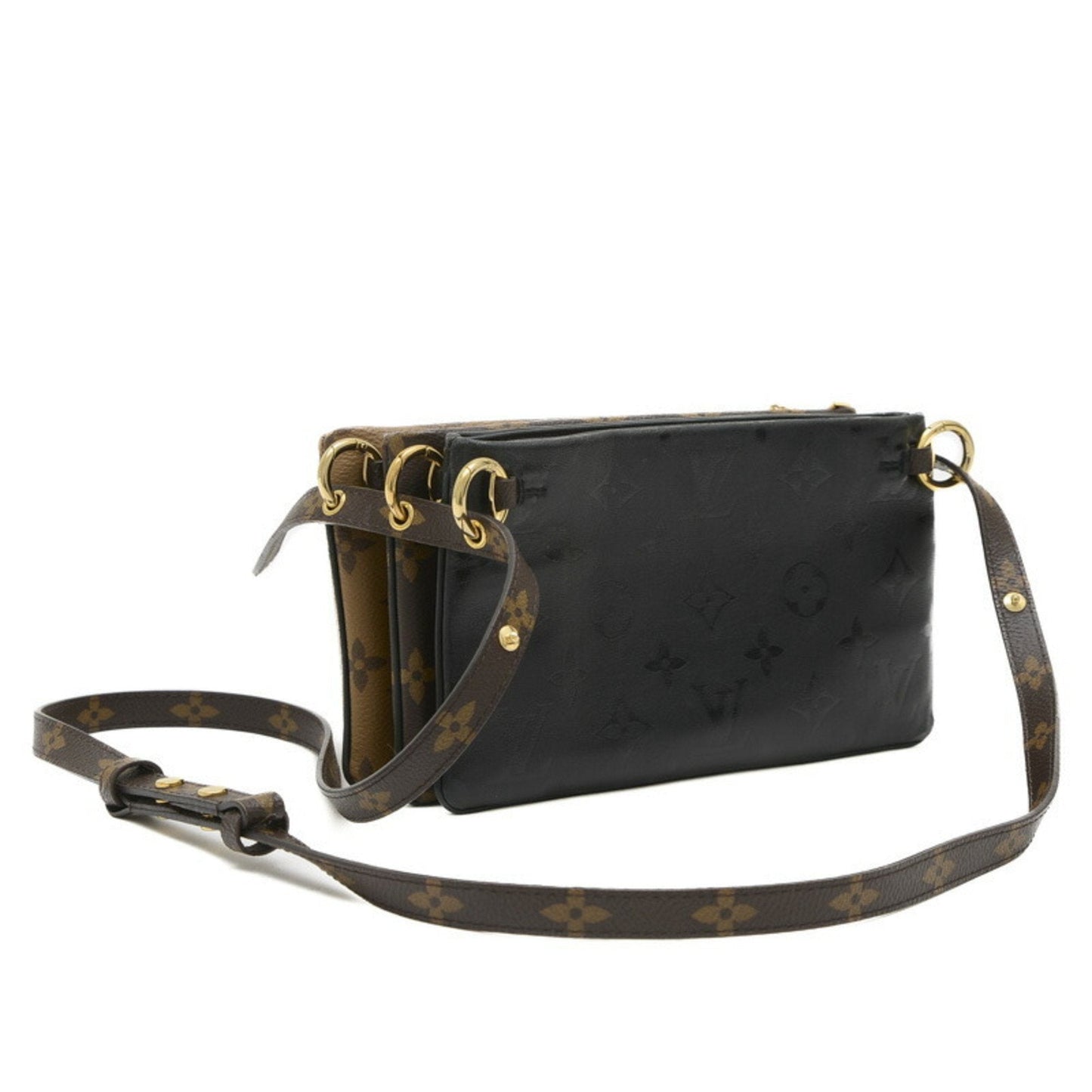 Louis Vuitton Black Monogram Monogram Reverse Leather Pochette Shoulder Bag