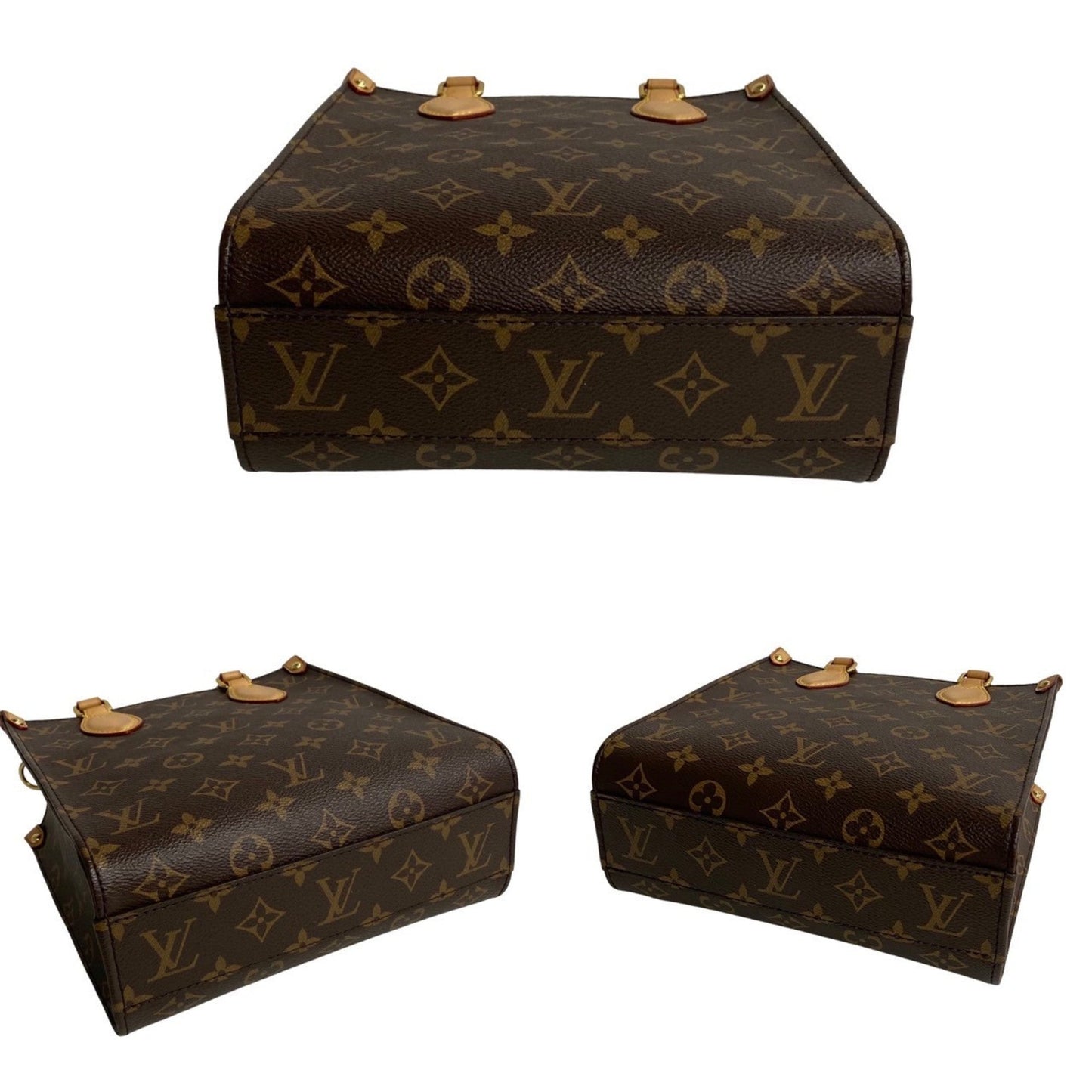 Louis Vuitton Brown Leather Pvc Handbag Shoulder Bag